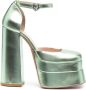 Vivetta 153mm leather pumps Green - Thumbnail 1