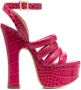 Vivienne Westwood 150mm crocodile platform sandals Pink - Thumbnail 1