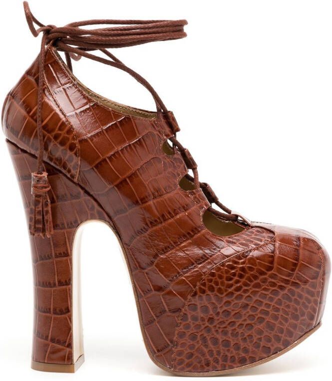 Vivienne Westwood Elevated Ghillie Platform 145mm pumps Brown