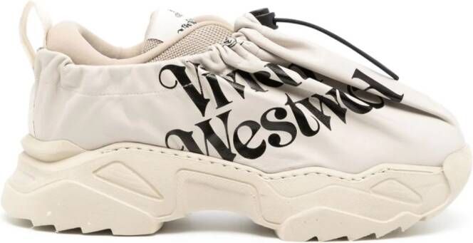 Vivienne Westwood logo-print layered sneakers Grey