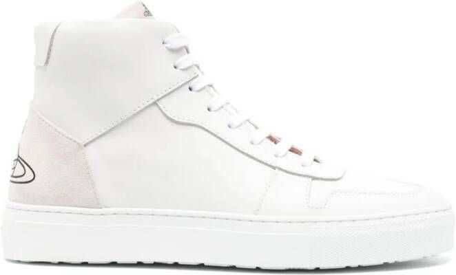 Vivienne Westwood Orb leather high-top sneakers White