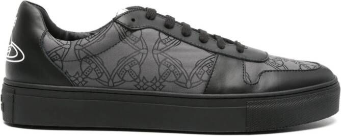 Vivienne Westwood Orborama-jacquard panelled sneakers Black