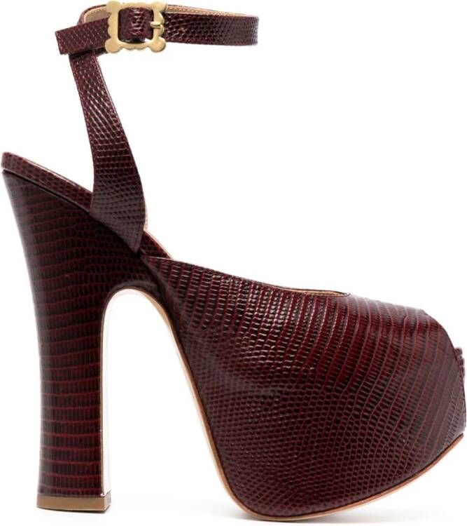 Vivienne Westwood Vargas 160mm wedge sandals Red