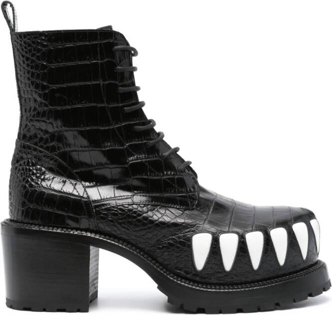 Walter Van Beirendonck Hyper Glam 85mm leather boots Black