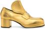 Walter Van Beirendonck Love 65mm mid-block-heel loafers Gold - Thumbnail 1