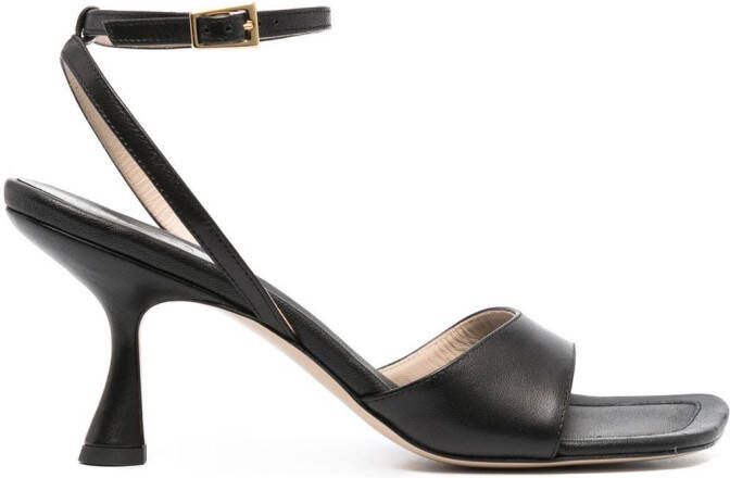 Wandler 80mm leather heeled sandals Black