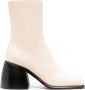 Wandler 80mm square-toe leather boots Neutrals - Thumbnail 1