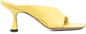 Wandler Julio 80mm toe-strap mules Yellow