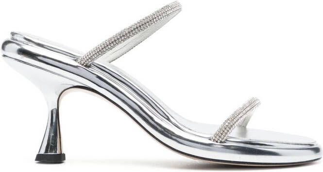 Wandler 90mm crystal-embellished pumps Silver