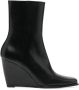 Wandler 90mm leather wedge boots Black - Thumbnail 1