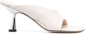 Wandler metalic heel open toe sandals Neutrals