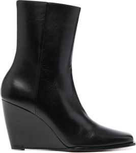 Wandler square-toe 90mm ankle boots Black