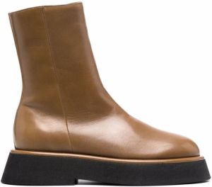 Wandler zip-up leather boots Brown