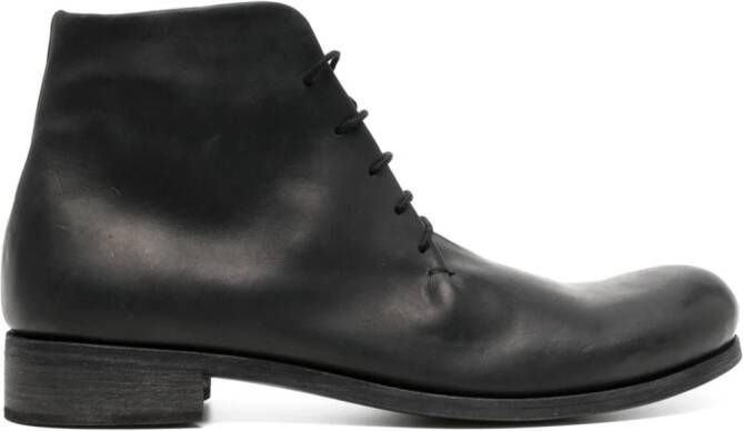 WERKSTATT:MÜNCHEN lace-up leather ankle boots Black