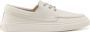 Woolrich grained-leather boat shoes White - Thumbnail 1