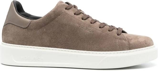 Woolrich leather low-top sneakers Neutrals