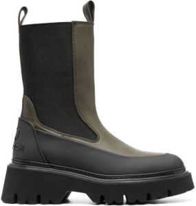 Woolrich panelled chunky-sole boots Green