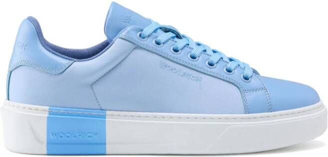 Woolrich panelled lace-up sneakers Blue