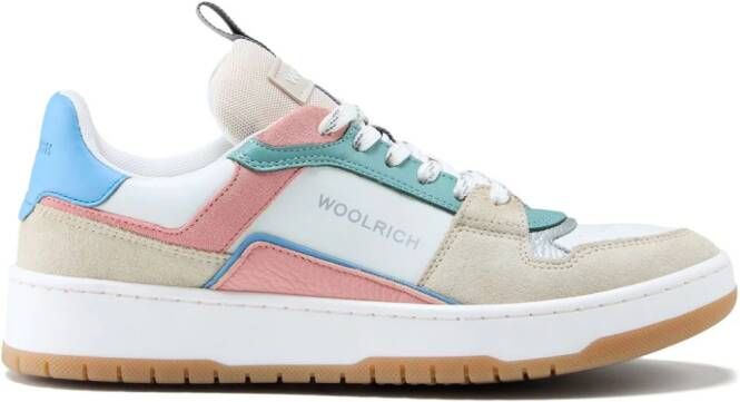 Woolrich panelled lace-up sneakers Neutrals