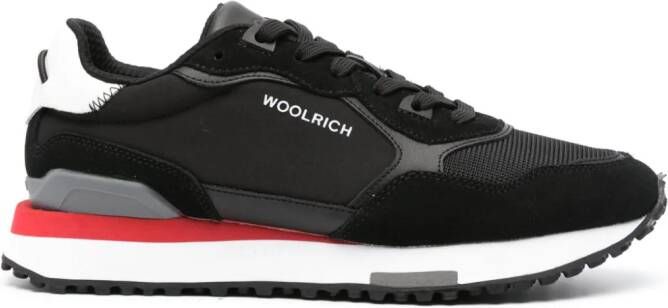 Woolrich Retro panelled logo-print sneakers Black