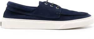 Woolrich suede boat shoes Blue