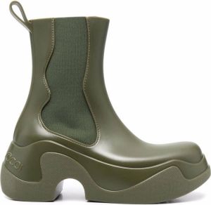 XOCOI chunky slip-on boots Green