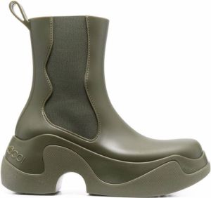 XOCOI chunky-sole ankle boots Green