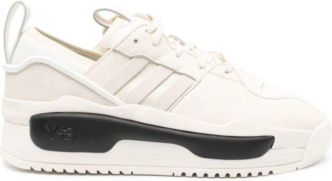Y-3 Rivalry panelled leather sneakers White