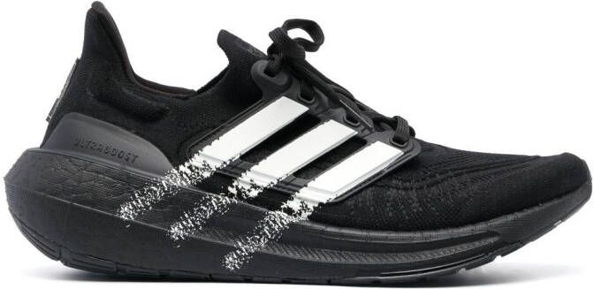 Y-3 striped lace-up sneakers Black