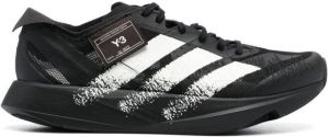 Y-3 striped lace-up sneakers Black