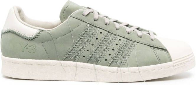Y-3 Superstar stitch-embellished sneakers Green