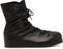 Yohji Yamamoto crinkled-finish leather ankle boots Black - Thumbnail 1