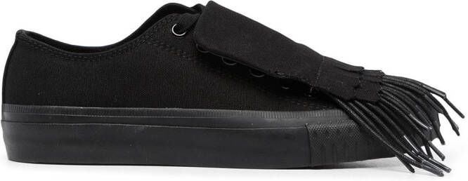 Yohji Yamamoto layered low-top sneakers Black