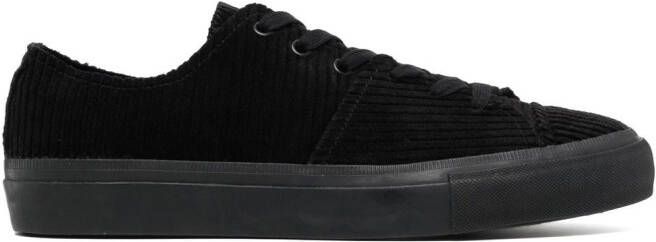 Yohji Yamamoto velvet low-top sneakers Black