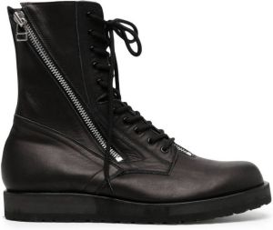 Yohji Yamamoto zip-fastened combat boots Black