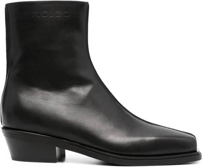 Y Project Paris' Best 50mm leather boots Black