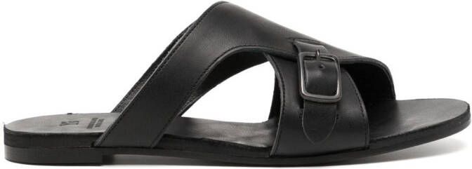 Y's bucked leather sandal Black