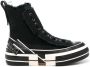 Y's frayed-trimmed high-top sneakers Black - Thumbnail 1
