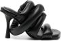 YUME Circular Heel 110mm padded sandals Black - Thumbnail 1