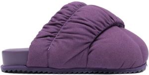 YUME gathered-padded slippers Purple