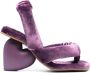 YUME Love Heel 120mm velvet sandals Purple - Thumbnail 1
