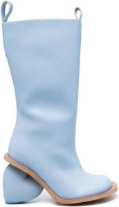 YUME Love vegan leather 105mm boots Blue