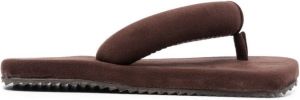 YUME padded-strap flip flops Brown