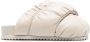 YUME ruched quilted slippers Neutrals - Thumbnail 1