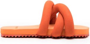 YUME strappy flat flip flops Orange
