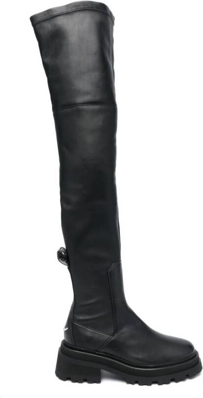 Zadig&Voltaire 60mm high leather boots Black