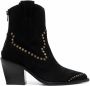 Zadig&Voltaire Cara pointed suede boots Black - Thumbnail 1