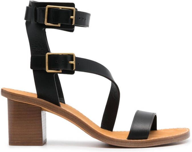 Zadig&Voltaire Cecilia Caprese 70mm leather sandals Black