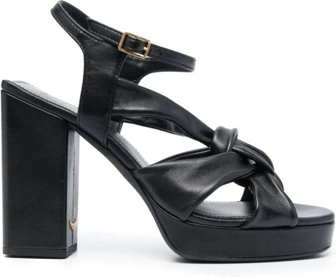 Zadig&Voltaire Forget Me Knot leather sandals Black