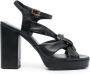 Zadig&Voltaire Forget Me Knot leather sandals Black - Thumbnail 1